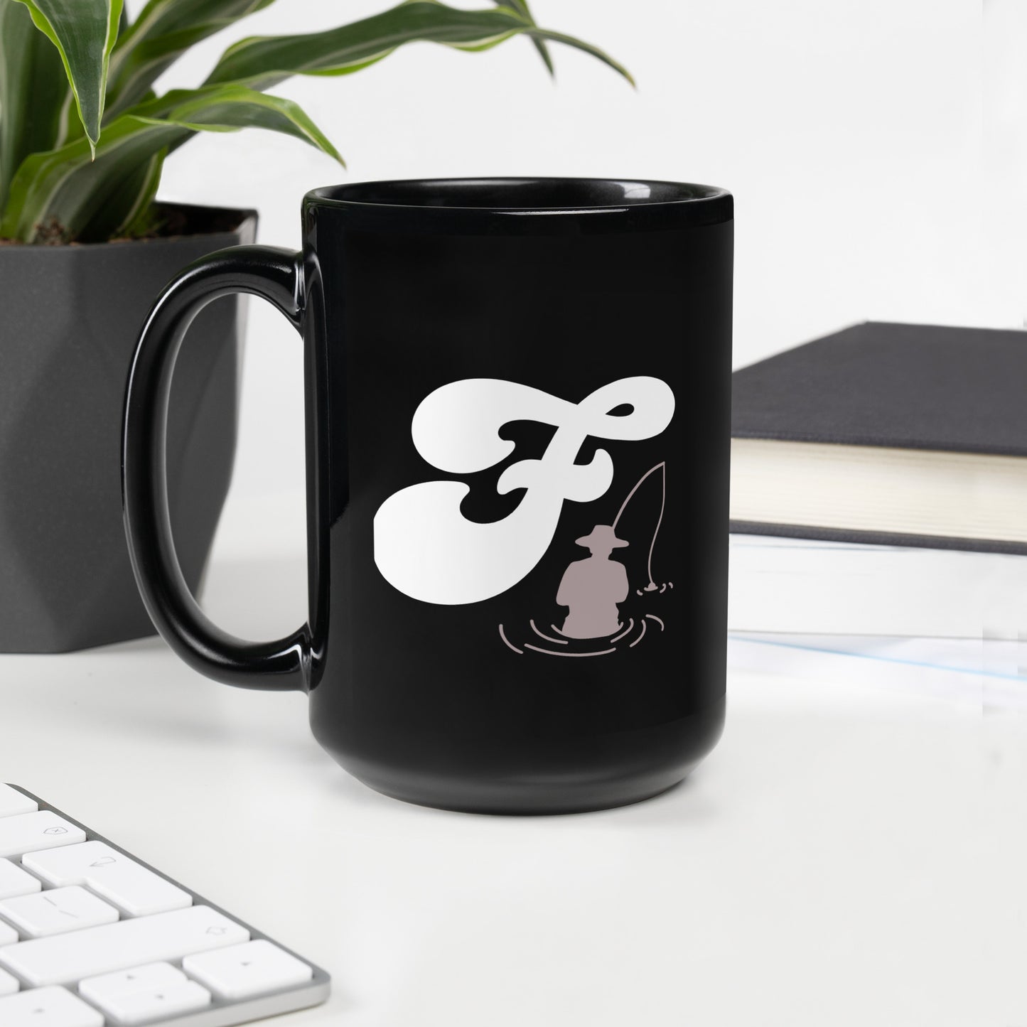 FL Alphabet Inspired F - Black Glossy Mug