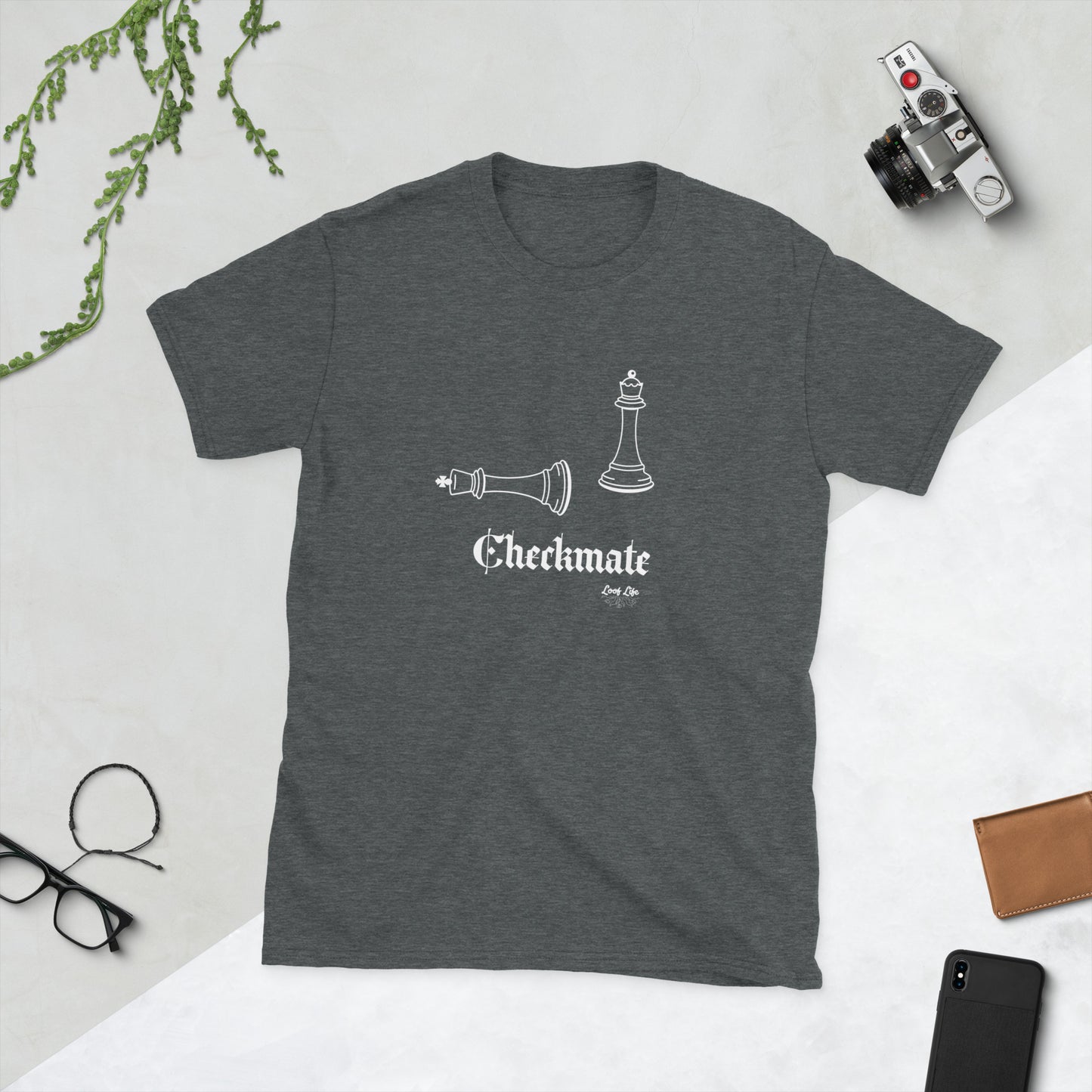 Checkmate - White Font Short-Sleeve Unisex T-Shirt