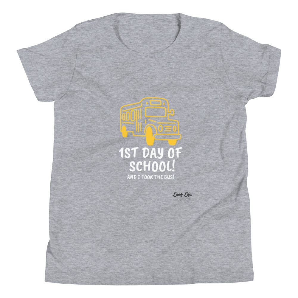1st Day of School - Bus - Youth Short Sleeve T-Shirt