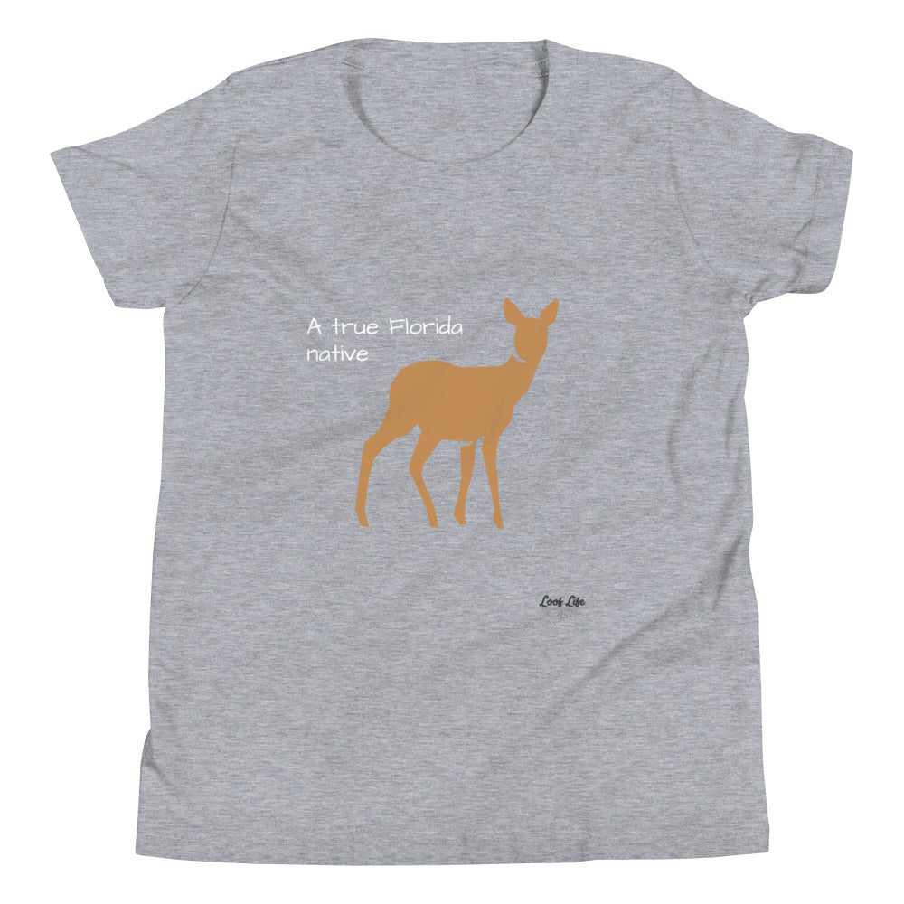 FL Native - Deer - Youth Short Sleeve T-Shirt