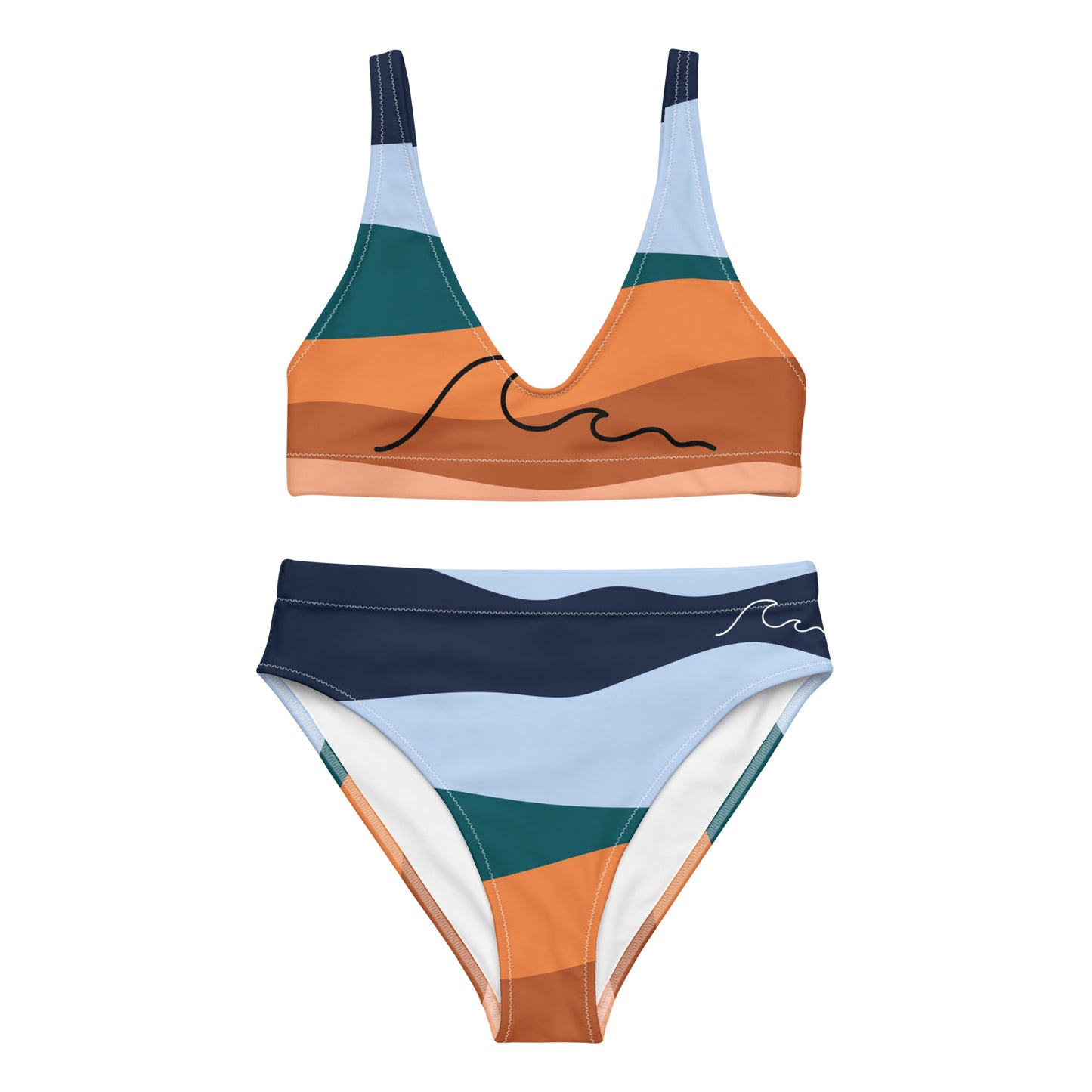 Recycled high-waisted bikini