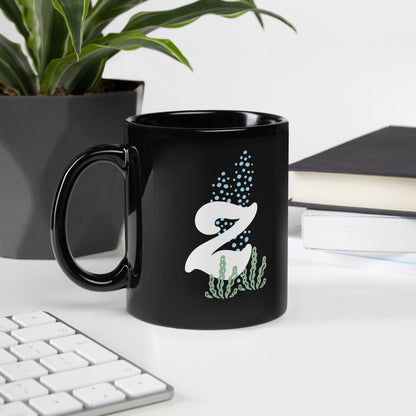 FL Alphabet Inspired Z - Black Glossy Mug