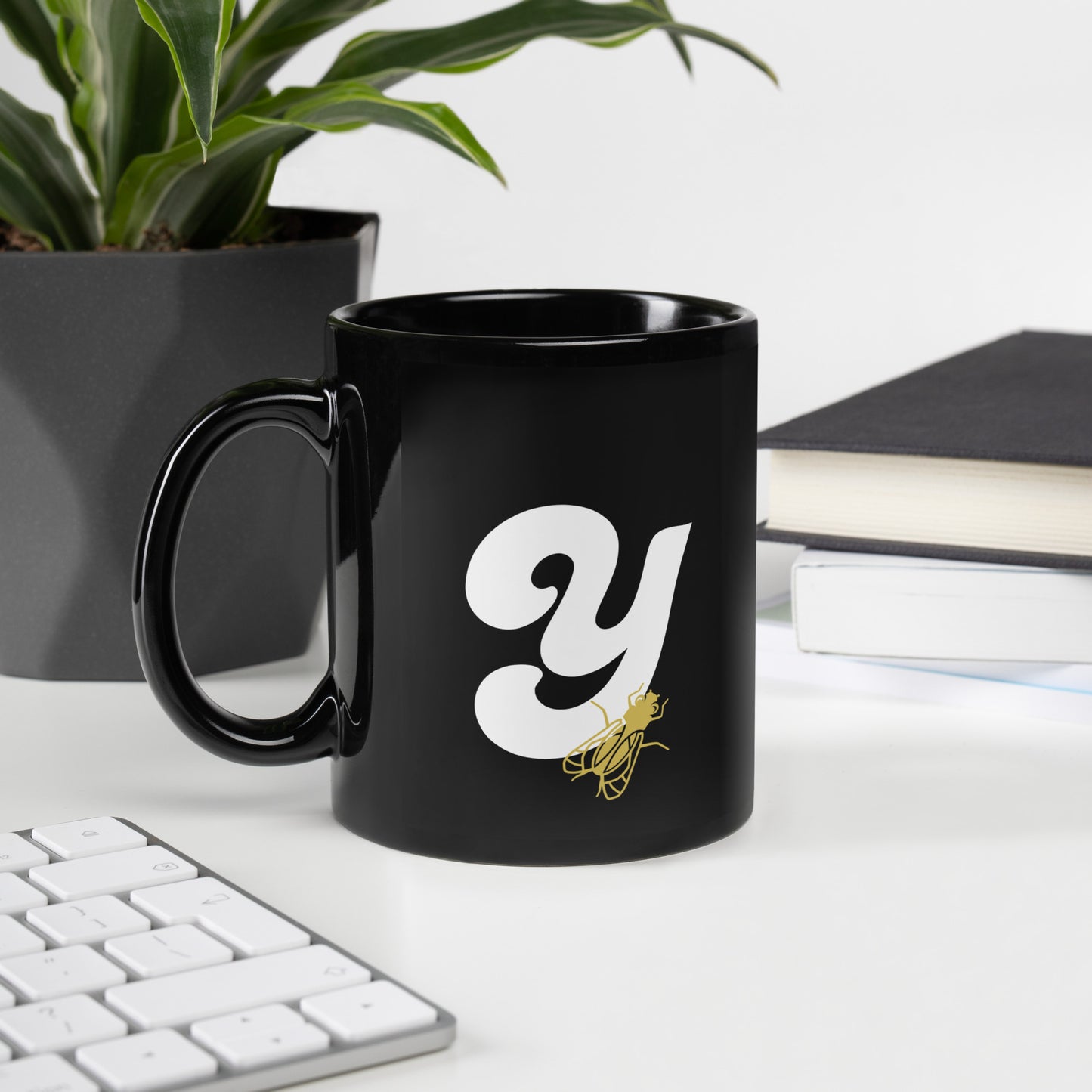 FL Alphabet Inspired Y - Black Glossy Mug