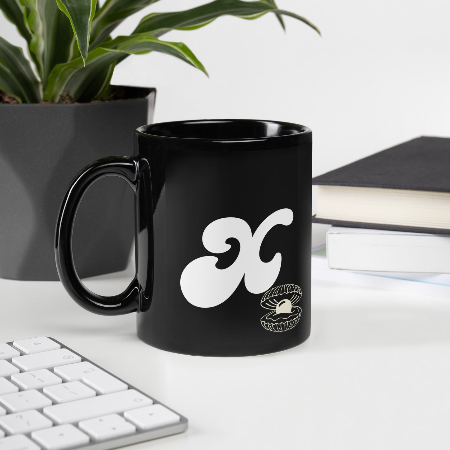 FL Alphabet Inspired X - Black Glossy Mug