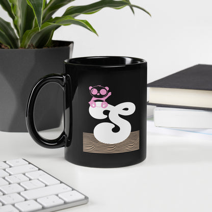 FL Alphabet Inspired S - Black Glossy Mug