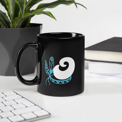 FL Alphabet Inspired O - Black Glossy Mug