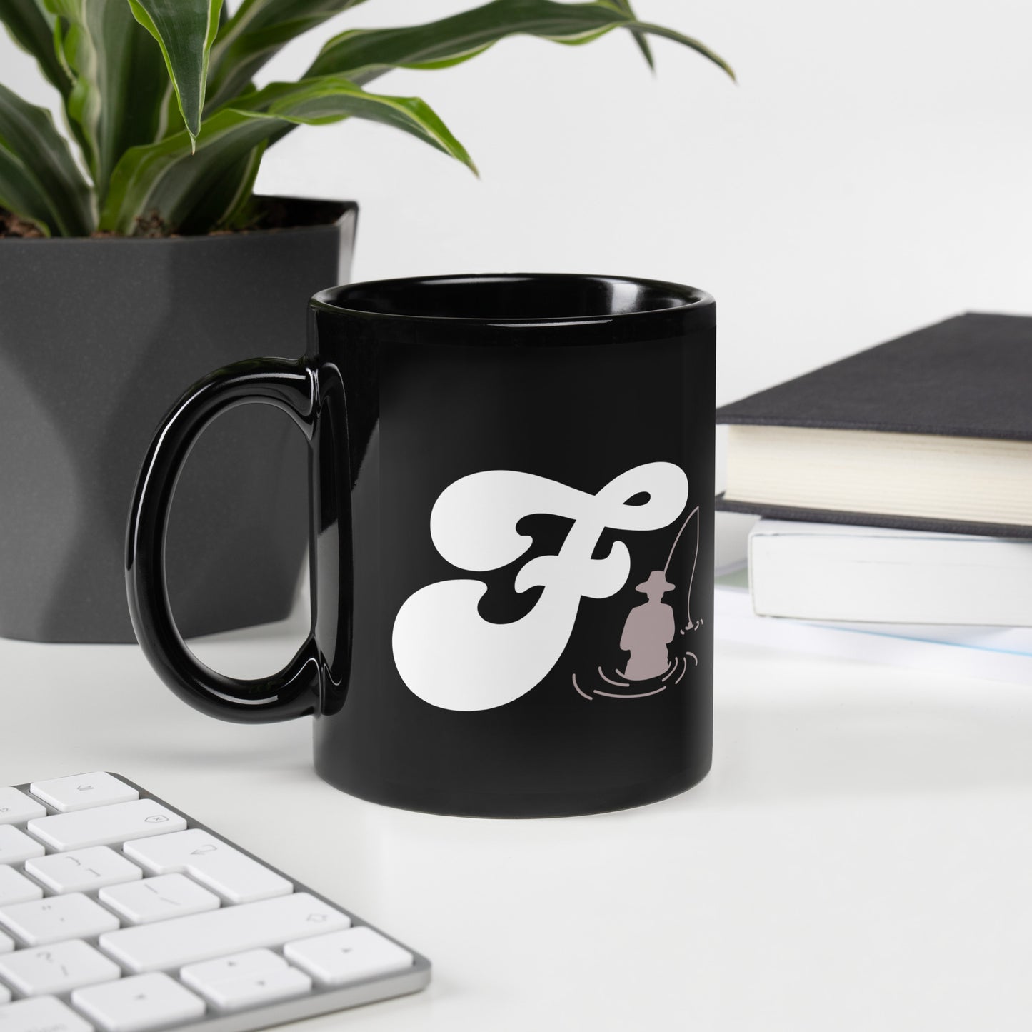 FL Alphabet Inspired F - Black Glossy Mug