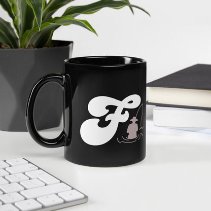 FL Alphabet Inspired F - Black Glossy Mug