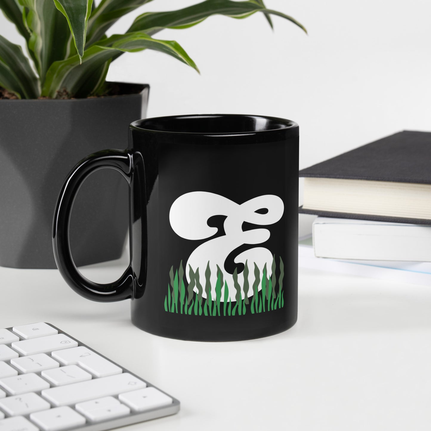 FL Alphabet Inspired E - Black Glossy Mug