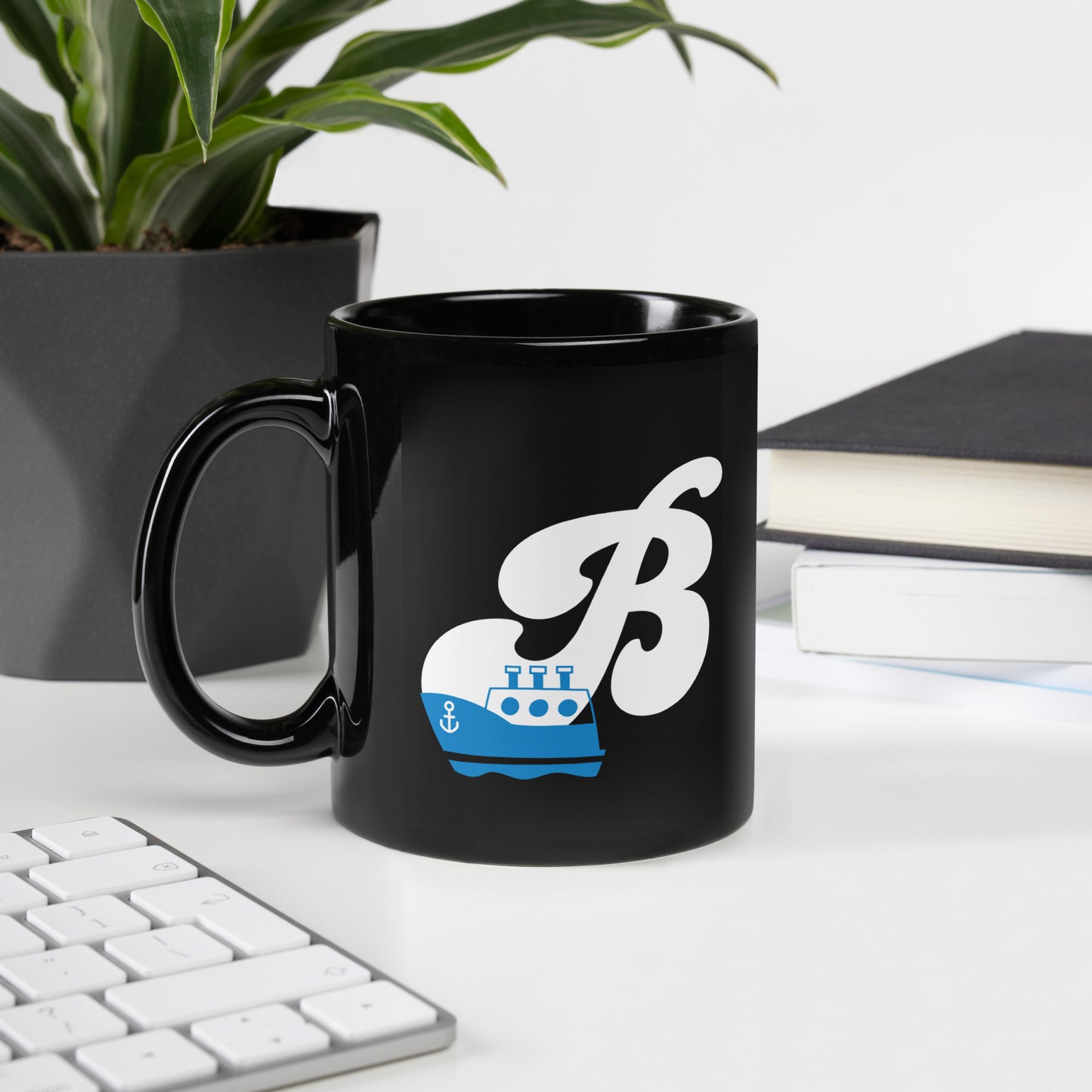 FL Alphabet Inspired B - Black Glossy Mug