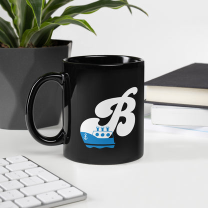 FL Alphabet Inspired B - Black Glossy Mug