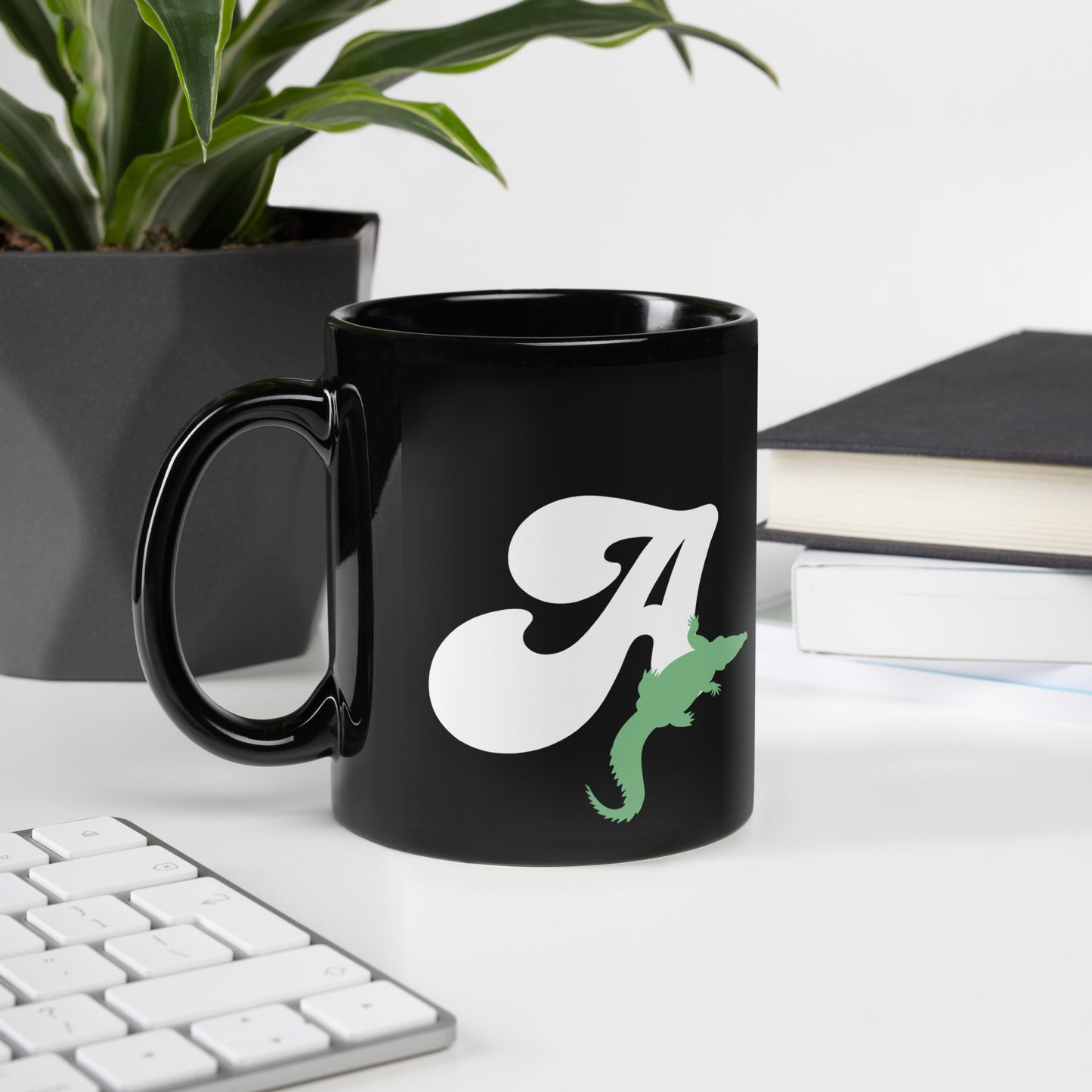 FL Alphabet Inspired A - Black Glossy Mug