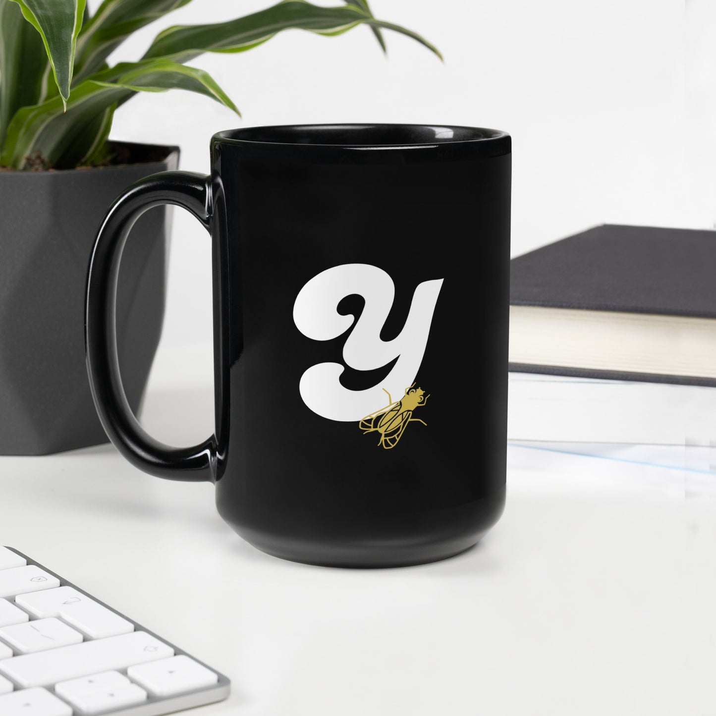 FL Alphabet Inspired Y - Black Glossy Mug