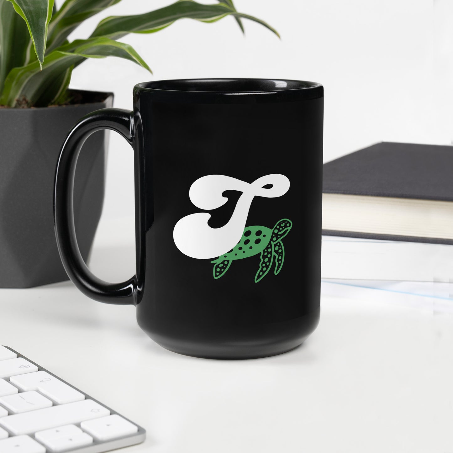 FL Alphabet Inspired T - Black Glossy Mug