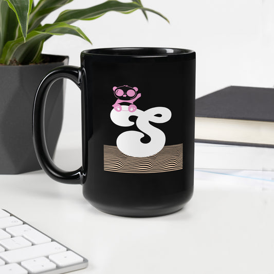 FL Alphabet Inspired S - Black Glossy Mug