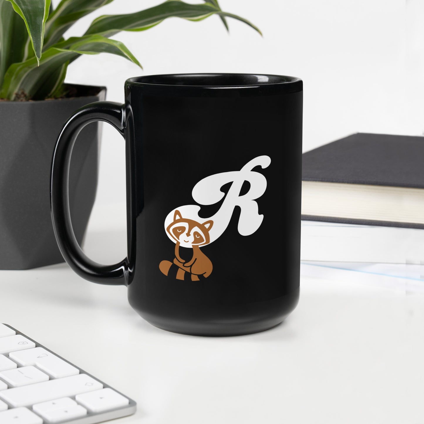 FL Alphabet Inspired R - Black Glossy Mug
