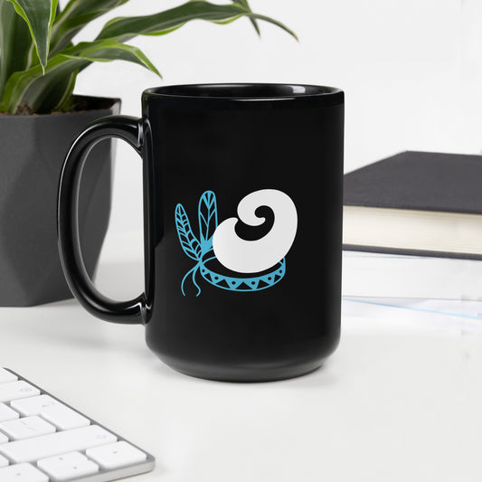 FL Alphabet Inspired O - Black Glossy Mug