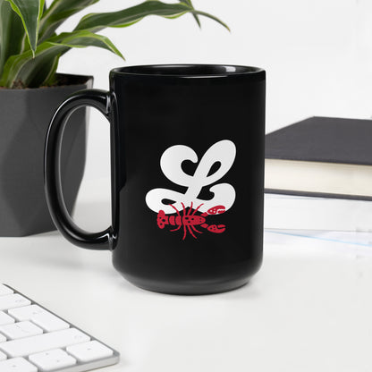 FL Alphabet Inspired L - Black Glossy Mug