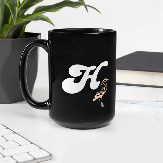 FL Alphabet Inspired H - Black Glossy Mug