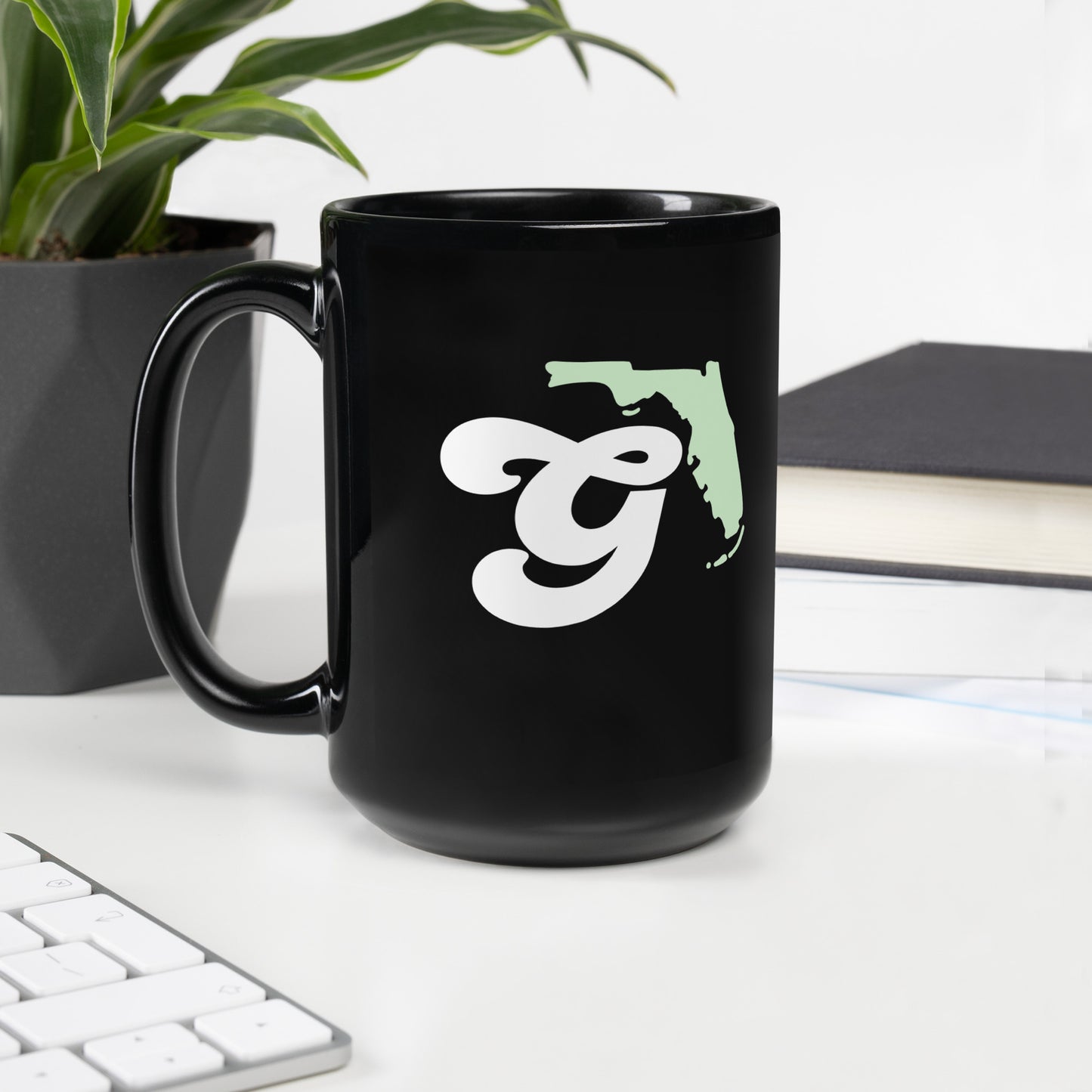 FL Alphabet Inspired G - Black Glossy Mug