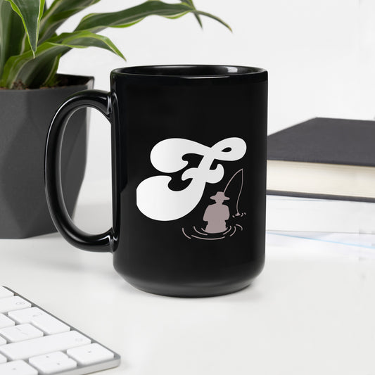 FL Alphabet Inspired F - Black Glossy Mug