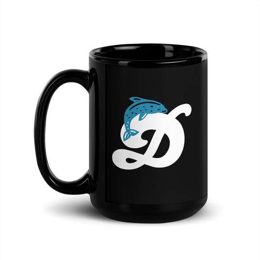 FL Alphabet Inspired D - Black Glossy Mug
