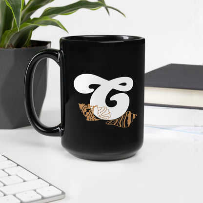 FL Alphabet Inspired C - Black Glossy Mug