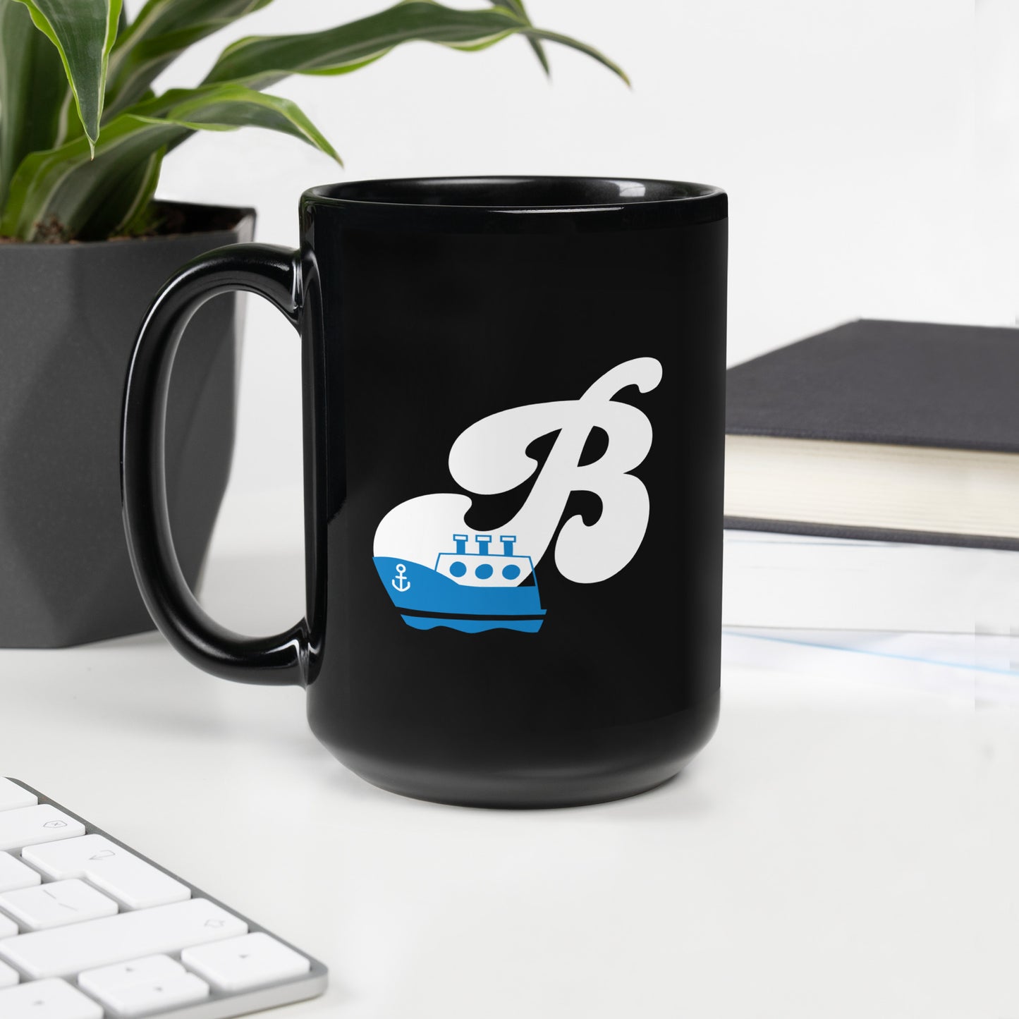 FL Alphabet Inspired B - Black Glossy Mug