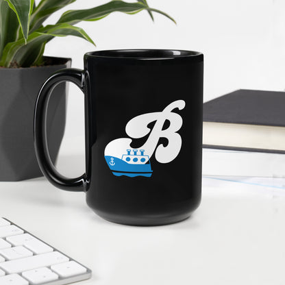 FL Alphabet Inspired B - Black Glossy Mug