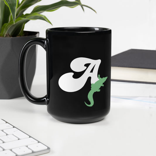 FL Alphabet Inspired A - Black Glossy Mug