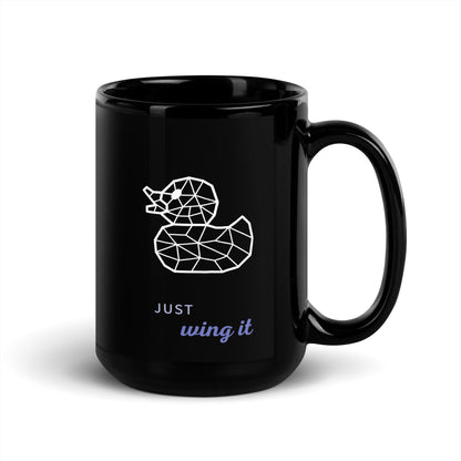 Wing It - Black Glossy Mug