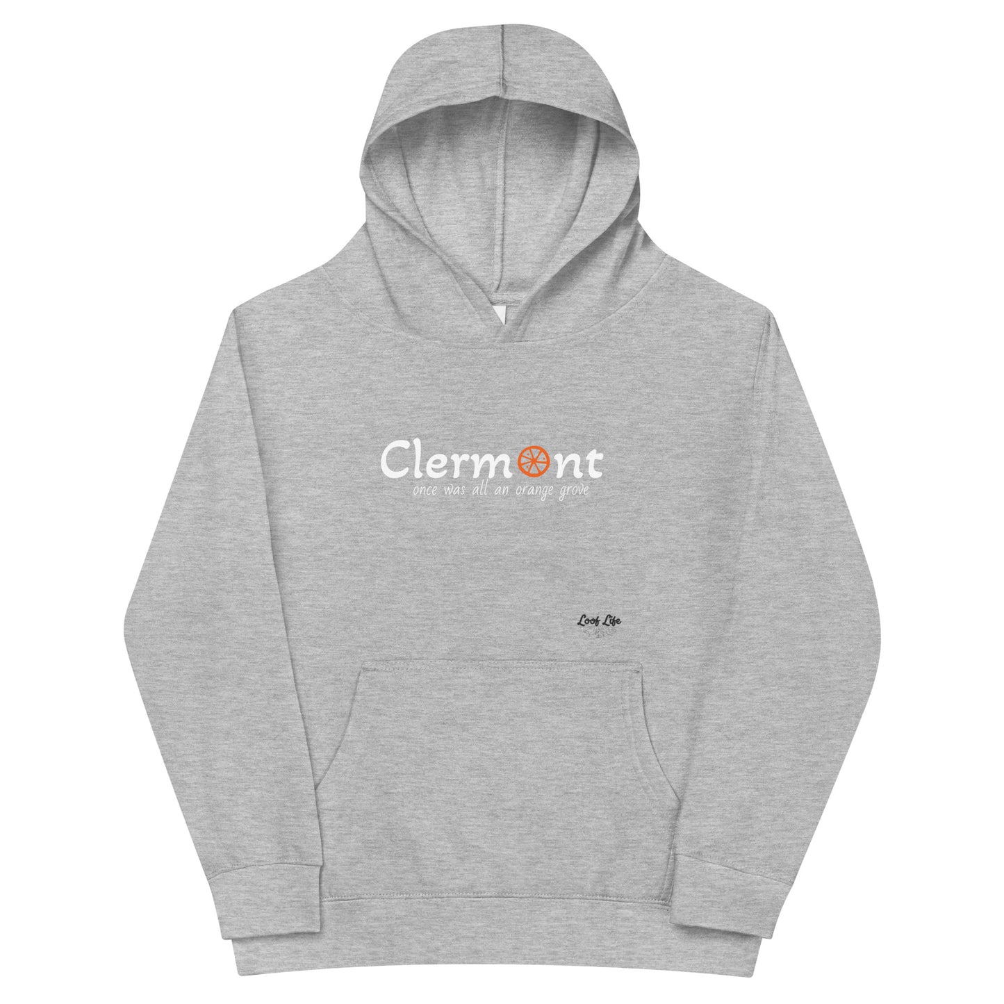 Clermont - Orange - Kids fleece hoodie