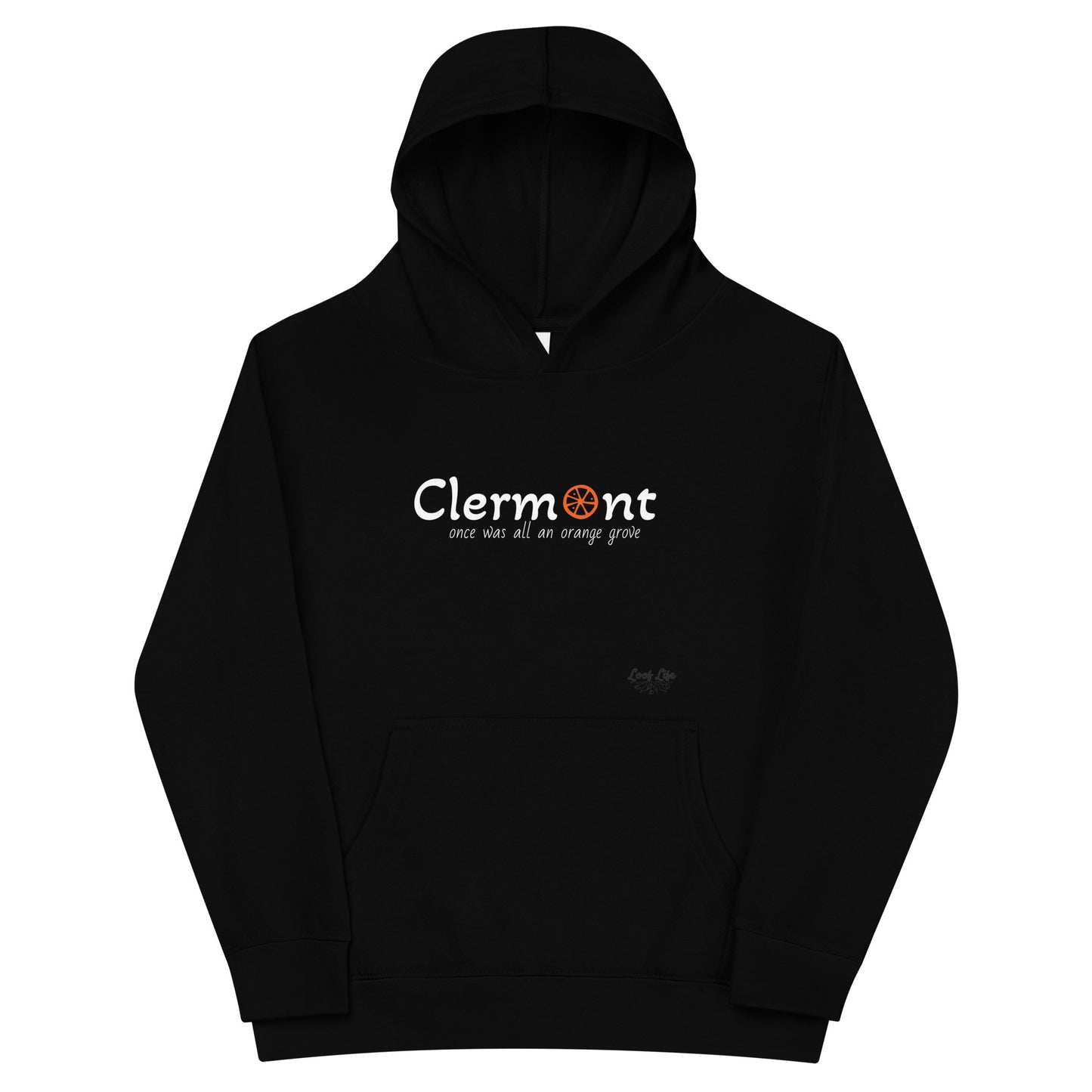 Clermont - Orange - Kids fleece hoodie