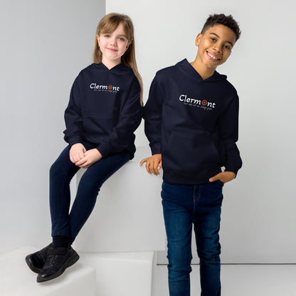 Clermont - Orange - Kids fleece hoodie