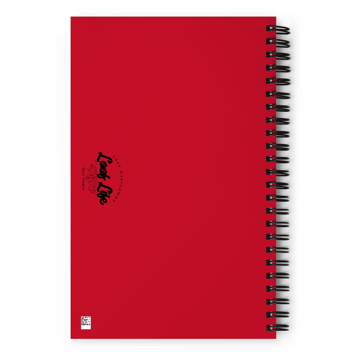Red / White - Spiral dotted notebook