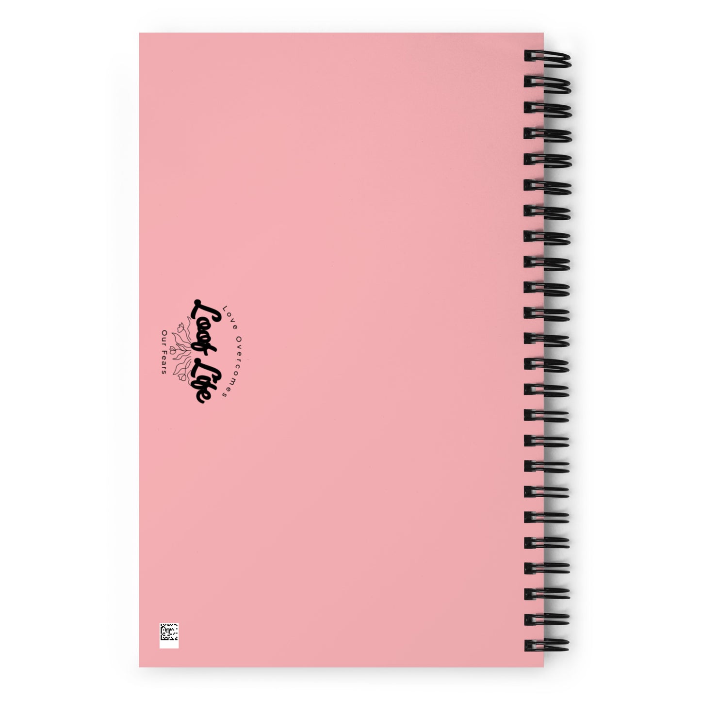 Pink / White - Spiral dotted notebook