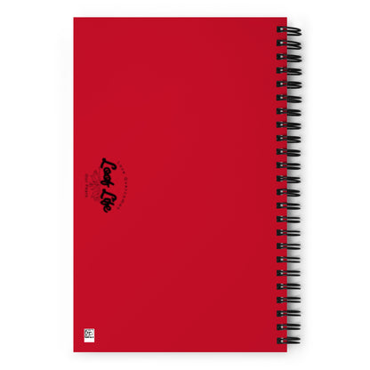 Red / Black - Spiral dotted notebook