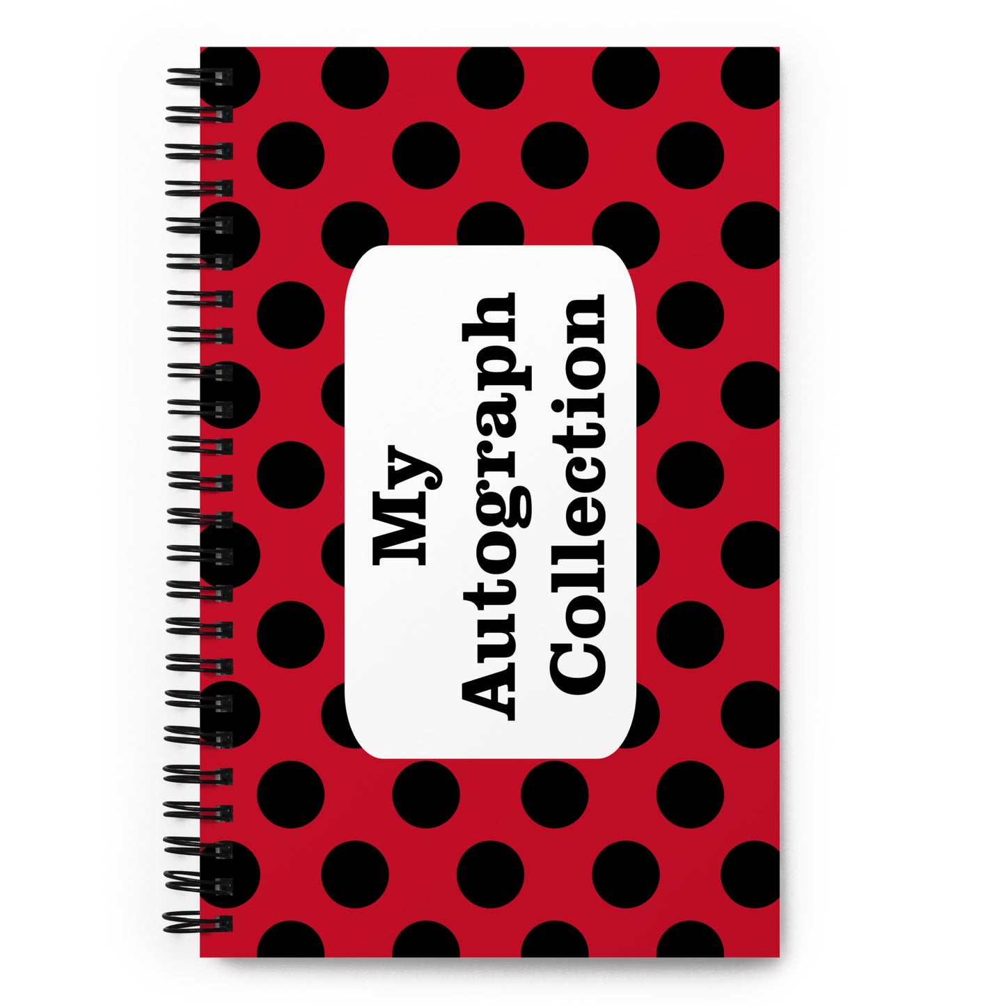 Red / Black - Spiral dotted notebook