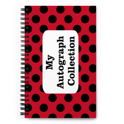 Red / Black - Spiral dotted notebook