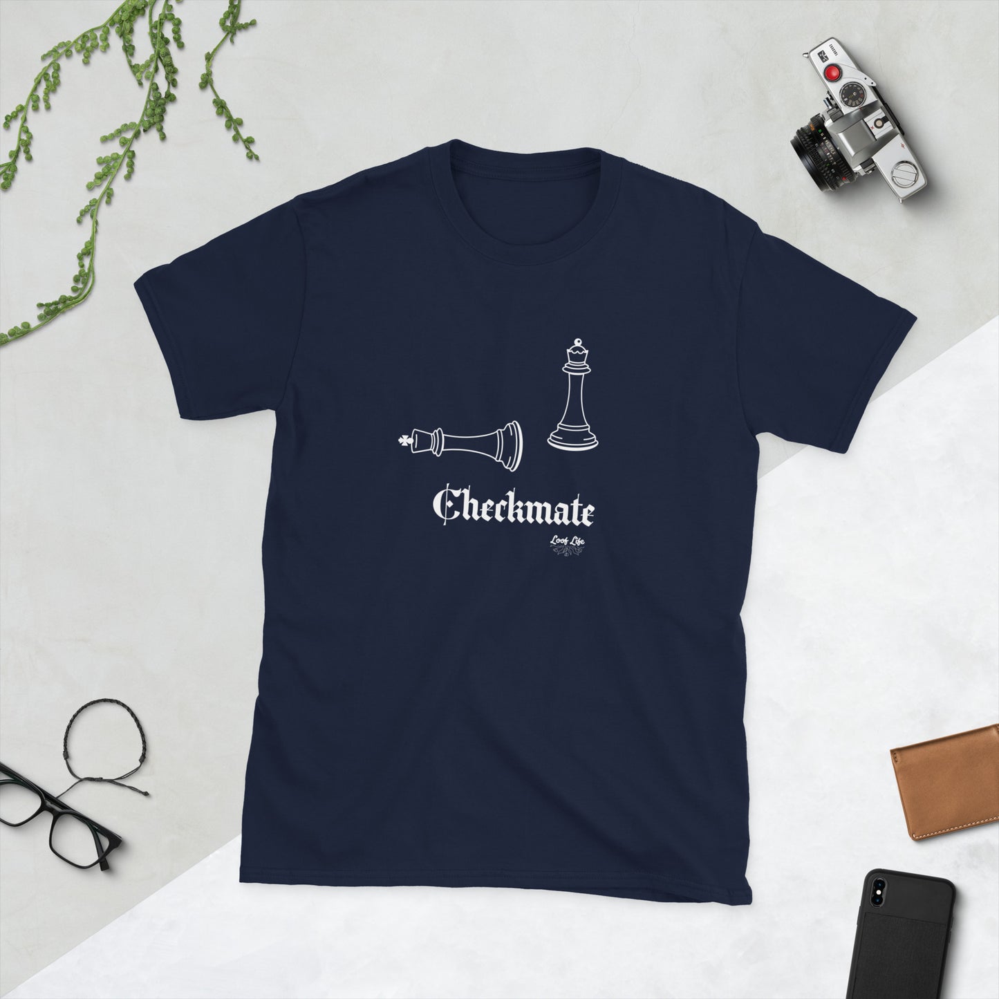 Checkmate - White Font Short-Sleeve Unisex T-Shirt