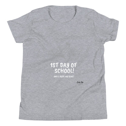 1st Day of School - Bike - Youth Short Sleeve T-Shirt