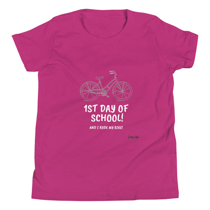 1st Day of School - Bike - Youth Short Sleeve T-Shirt