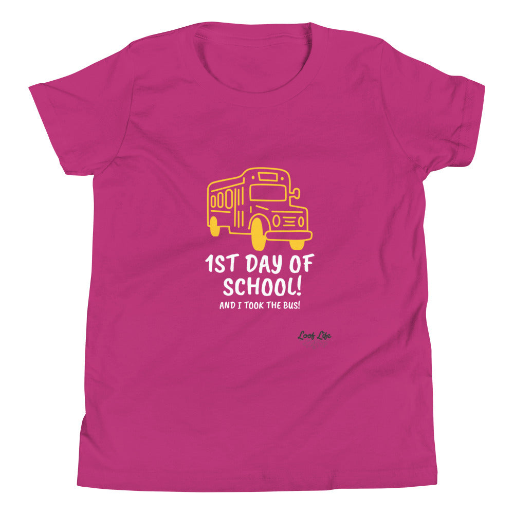 1st Day of School - Bus - Youth Short Sleeve T-Shirt