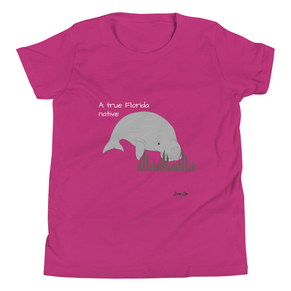 FL Native - Manatee - Youth Short Sleeve T-Shirt