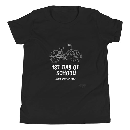 1st Day of School - Bike - Youth Short Sleeve T-Shirt