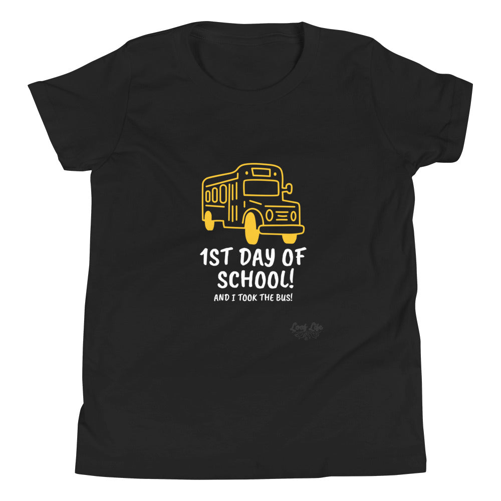 1st Day of School - Bus - Youth Short Sleeve T-Shirt