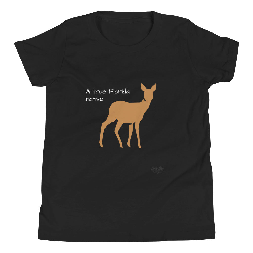 FL Native - Deer - Youth Short Sleeve T-Shirt