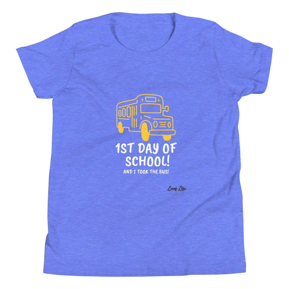 1st Day of School - Bus - Youth Short Sleeve T-Shirt