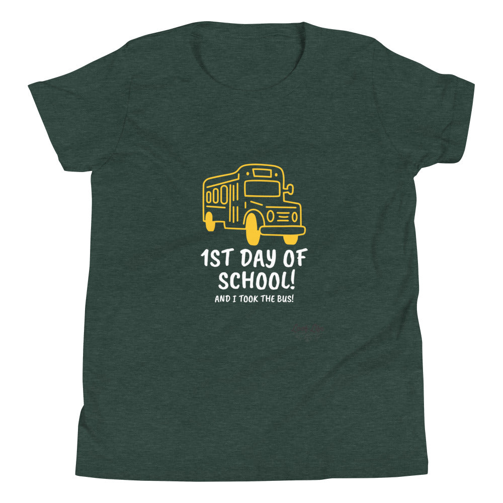 1st Day of School - Bus - Youth Short Sleeve T-Shirt