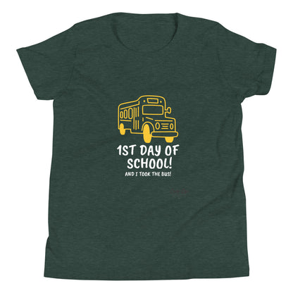 1st Day of School - Bus - Youth Short Sleeve T-Shirt